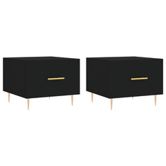 vidaXL Coffee Tables 2 pcs Black 50x50x40 cm Engineered Wood 2