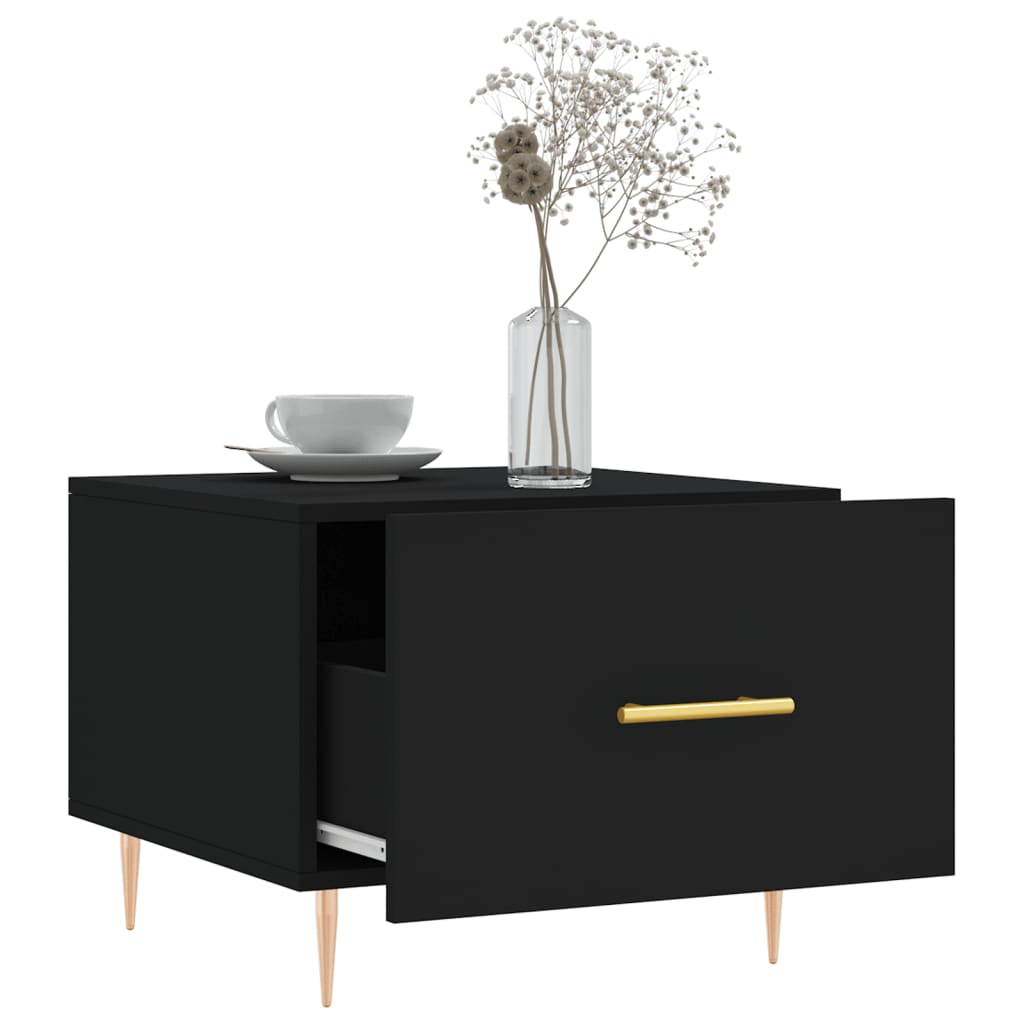 vidaXL Coffee Tables 2 pcs Black 50x50x40 cm Engineered Wood 4