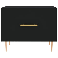 vidaXL Coffee Tables 2 pcs Black 50x50x40 cm Engineered Wood 6