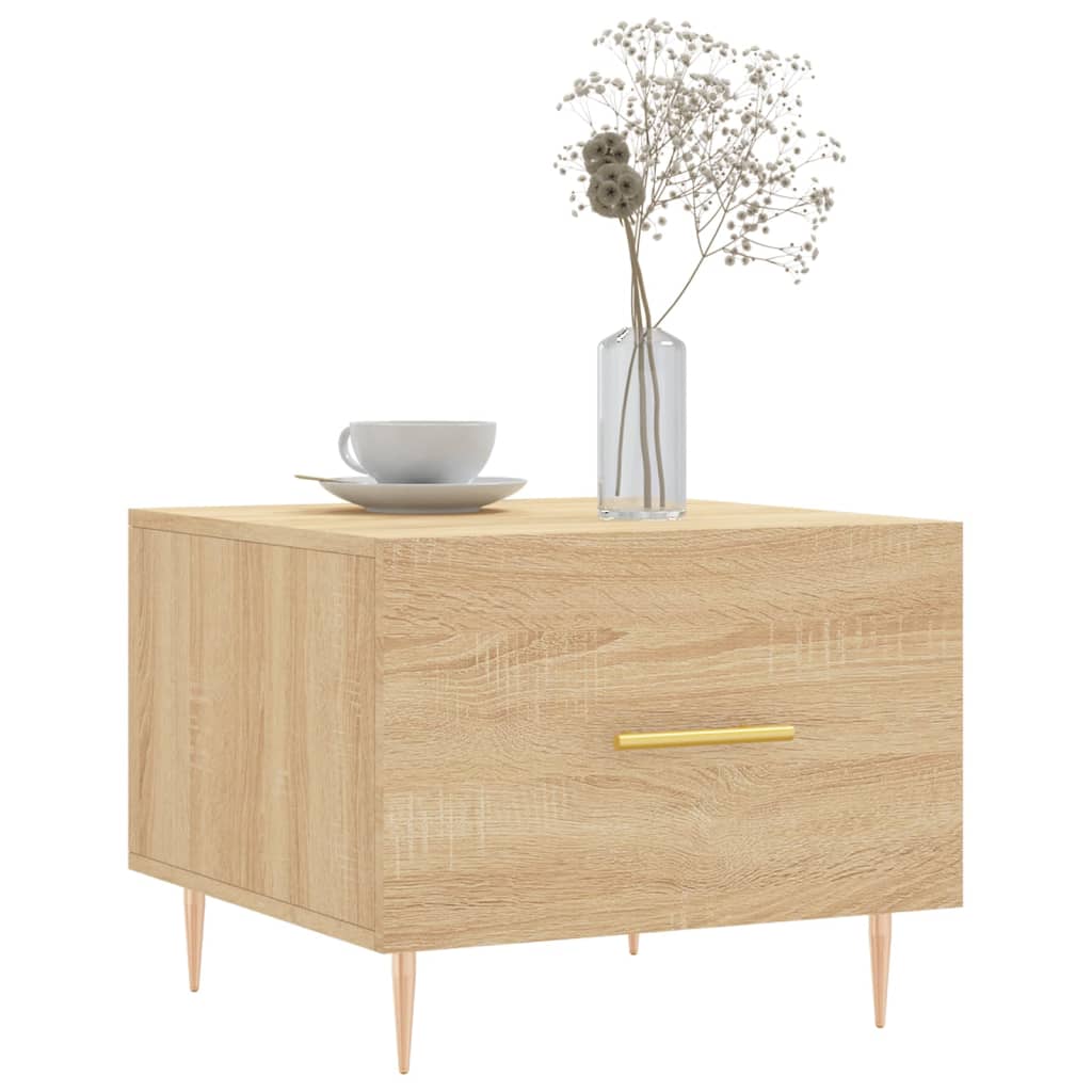 vidaXL Coffee Table Sonoma Oak 50x50x40 cm Engineered Wood 3