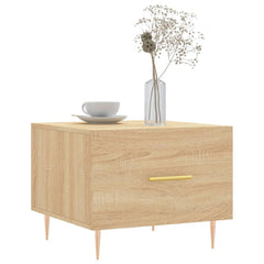 vidaXL Coffee Table Sonoma Oak 50x50x40 cm Engineered Wood 3