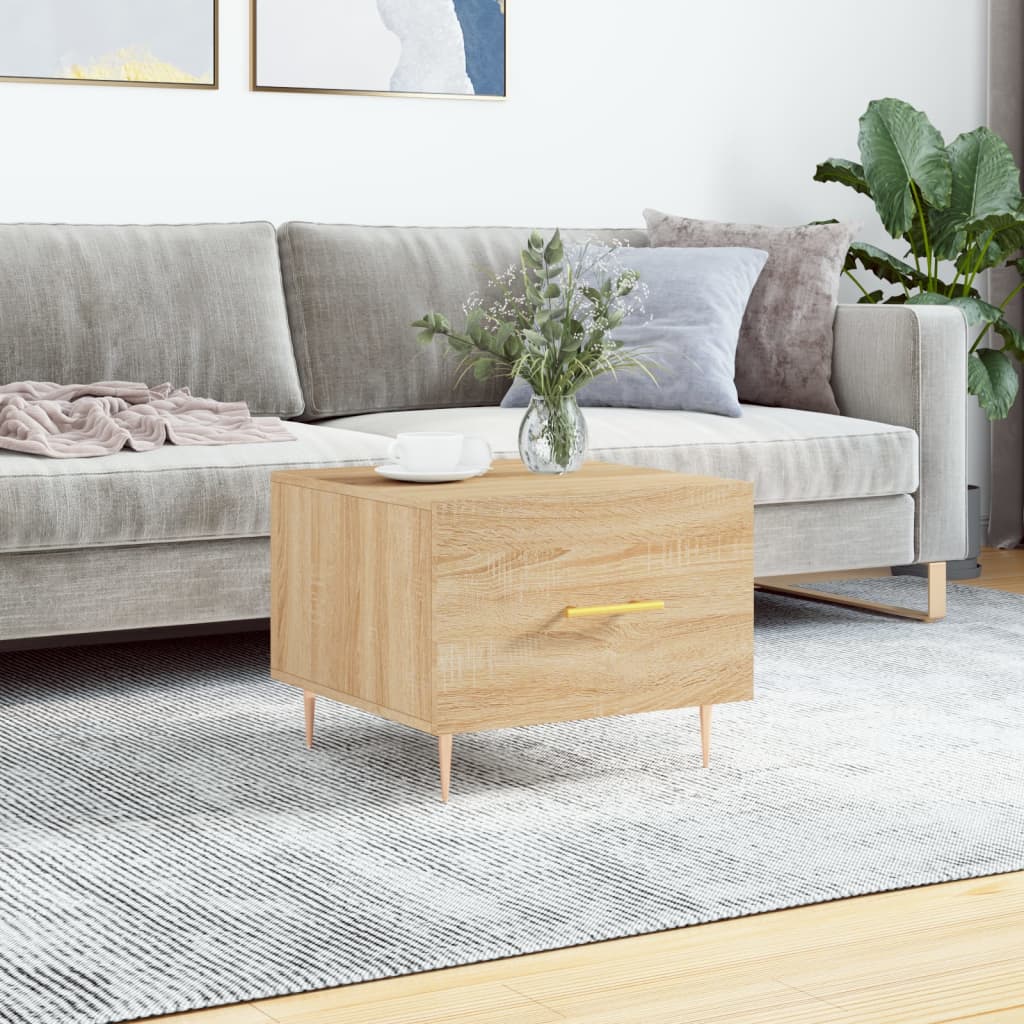 vidaXL Coffee Table Sonoma Oak 50x50x40 cm Engineered Wood 1