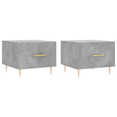 vidaXL Coffee Tables 2 pcs Concrete Grey 50x50x40 cm Engineered Wood 2