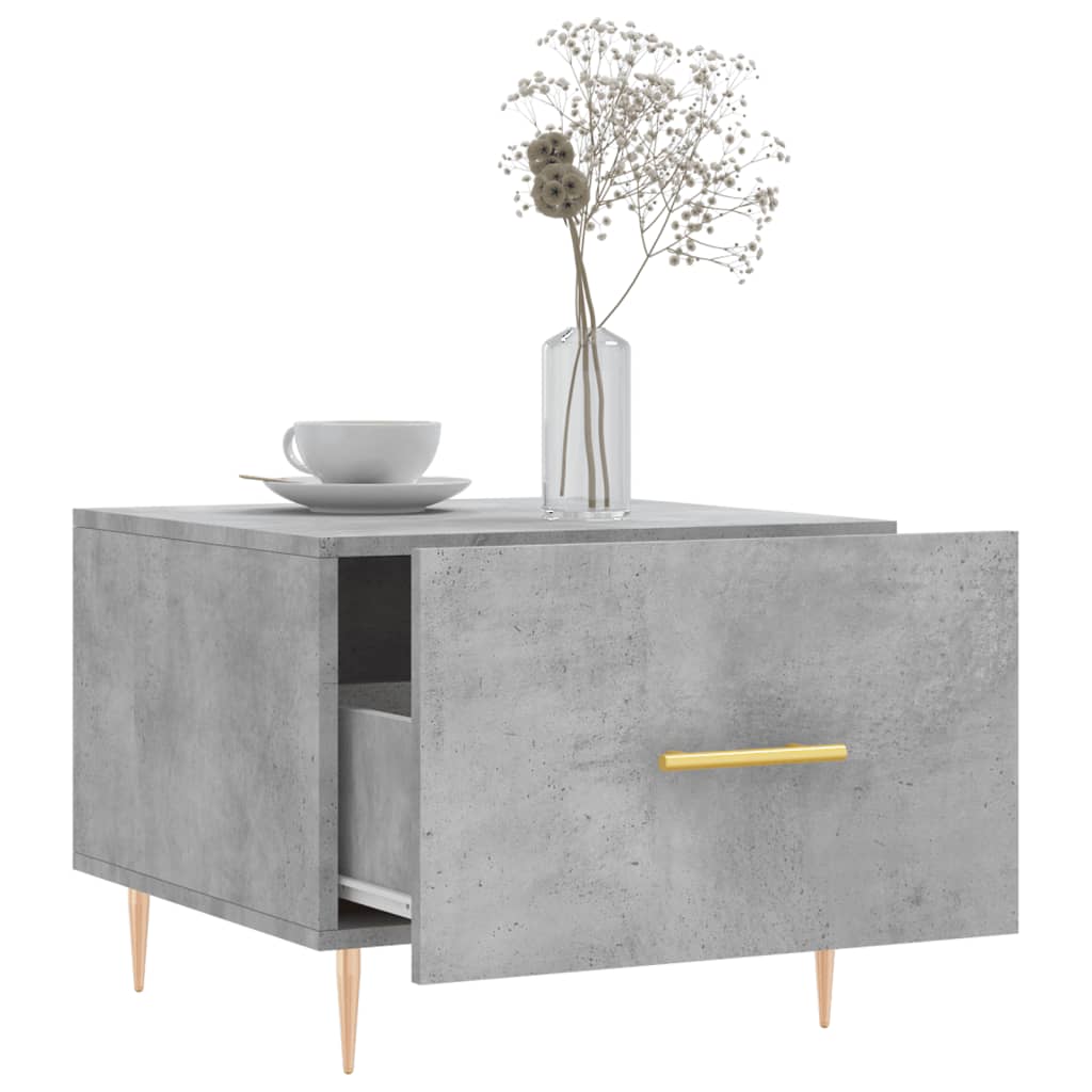 vidaXL Coffee Tables 2 pcs Concrete Grey 50x50x40 cm Engineered Wood 4