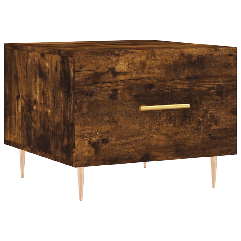 vidaXL Coffee Tables 2 pcs Smoked Oak 50x50x40 cm Engineered Wood 5