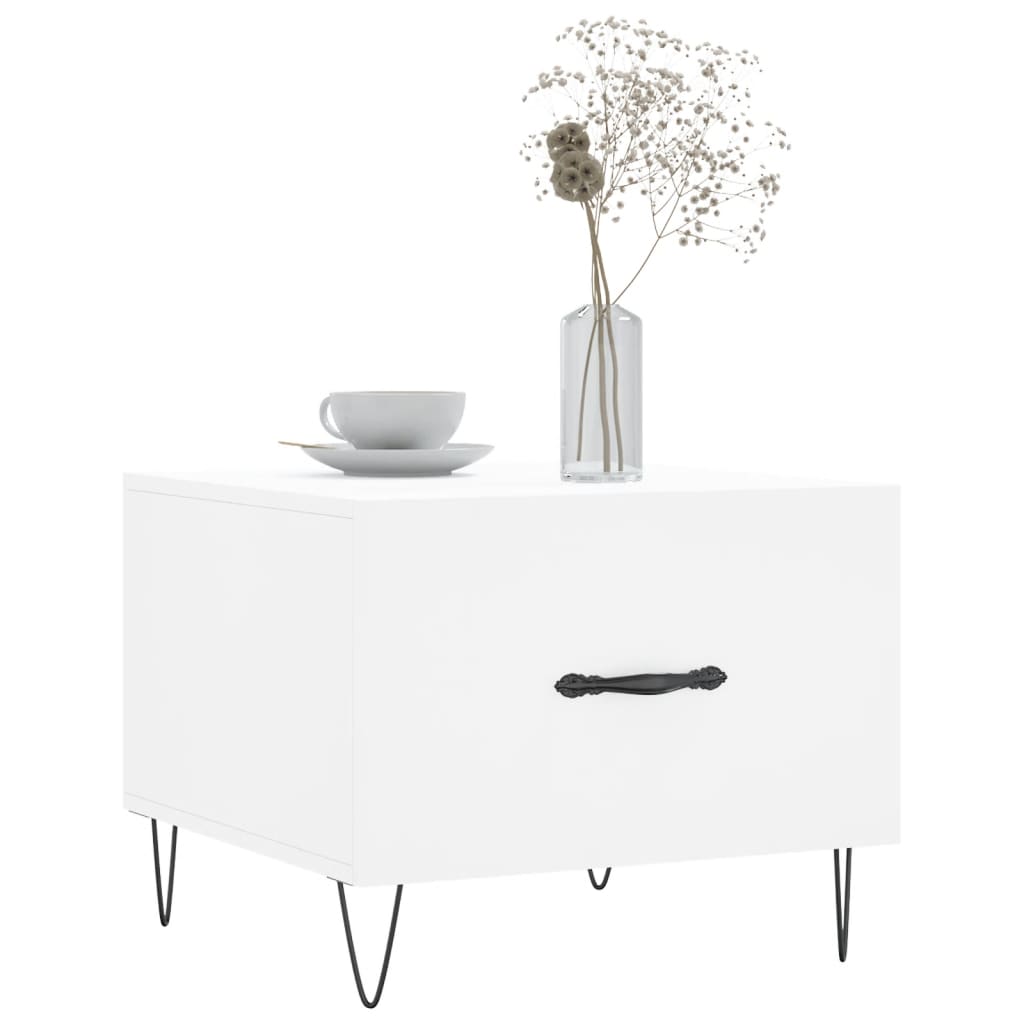 vidaXL Coffee Tables 2 pcs White 50x50x40 cm Engineered Wood 3