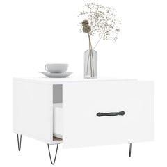 vidaXL Coffee Tables 2 pcs White 50x50x40 cm Engineered Wood 4