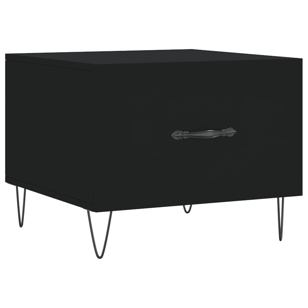 vidaXL Coffee Table Black 50x50x40 cm Engineered Wood 2