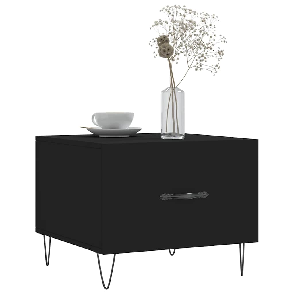 vidaXL Coffee Table Black 50x50x40 cm Engineered Wood 3