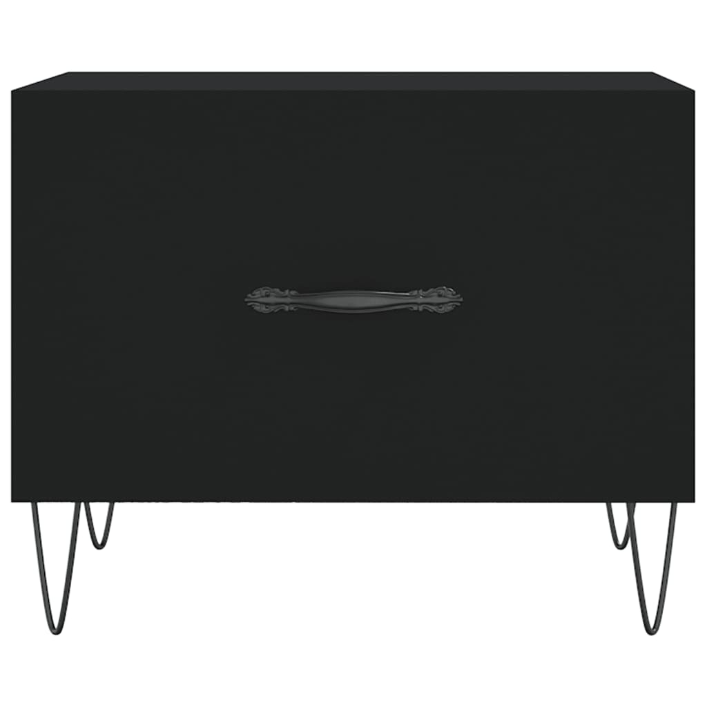 vidaXL Coffee Table Black 50x50x40 cm Engineered Wood 5