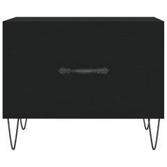 vidaXL Coffee Table Black 50x50x40 cm Engineered Wood 5