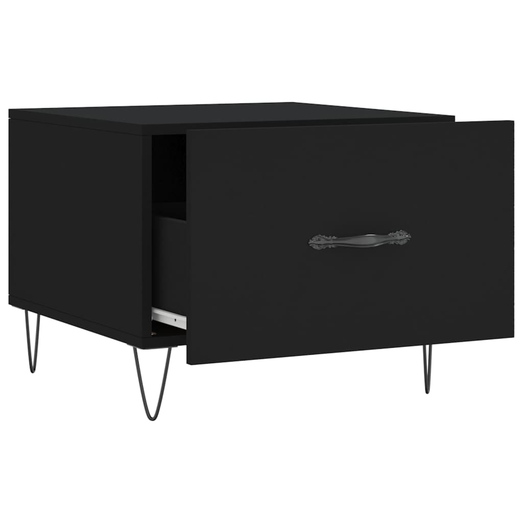 vidaXL Coffee Table Black 50x50x40 cm Engineered Wood 6