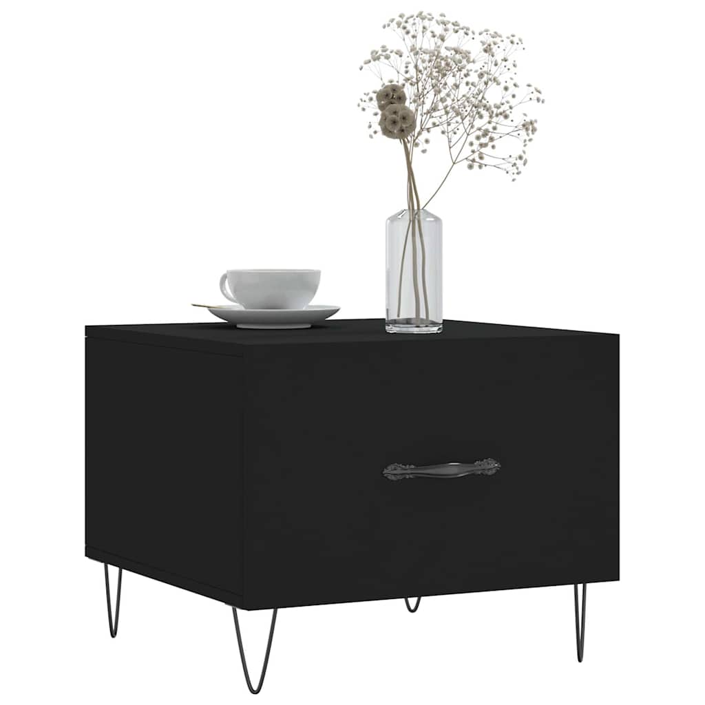vidaXL Coffee Tables 2 pcs Black 50x50x40 cm Engineered Wood 3