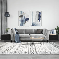vidaXL Coffee Tables 2 pcs Black 50x50x40 cm Engineered Wood 1