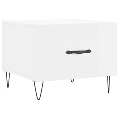 vidaXL Coffee Table High Gloss White 50x50x40 cm Engineered Wood 2