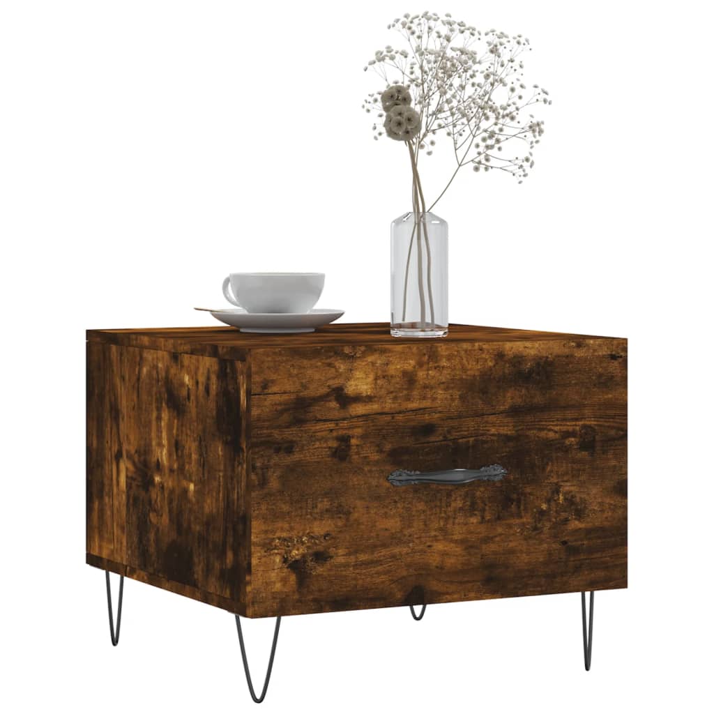 vidaXL Coffee Tables 2 pcs Smoked Oak 50x50x40 cm Engineered Wood 3