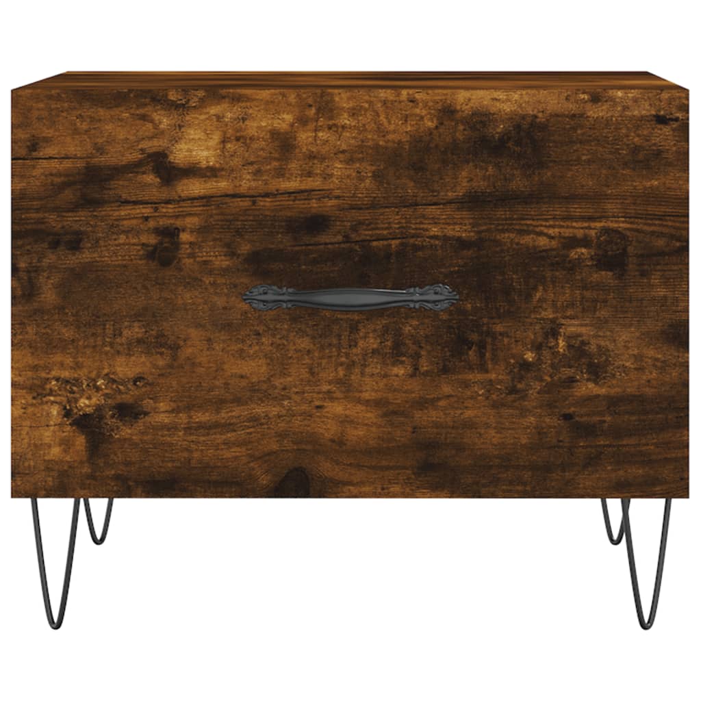 vidaXL Coffee Tables 2 pcs Smoked Oak 50x50x40 cm Engineered Wood 6