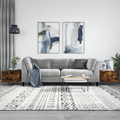 vidaXL Coffee Tables 2 pcs Smoked Oak 50x50x40 cm Engineered Wood 1