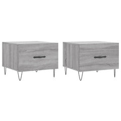 vidaXL Coffee Tables 2 pcs Grey Sonoma 50x50x40 cm Engineered Wood 2