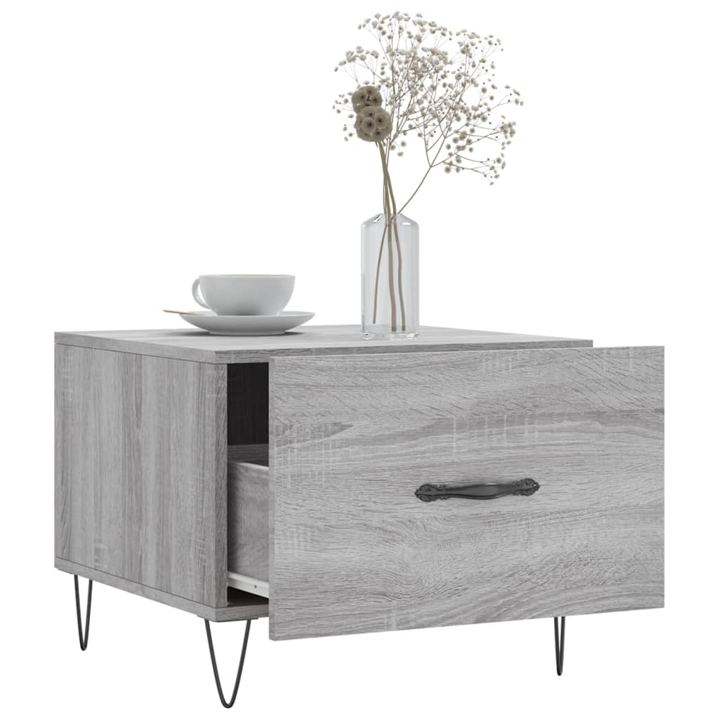 vidaXL Coffee Tables 2 pcs Grey Sonoma 50x50x40 cm Engineered Wood 4