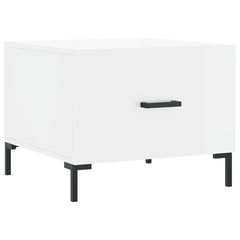 vidaXL Coffee Table High Gloss White 50x50x40 cm Engineered Wood 2