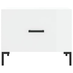 vidaXL Coffee Table High Gloss White 50x50x40 cm Engineered Wood 5