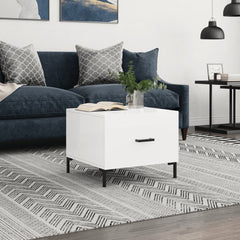 vidaXL Coffee Table High Gloss White 50x50x40 cm Engineered Wood 1