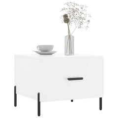 vidaXL Coffee Table High Gloss White 50x50x40 cm Engineered Wood 3