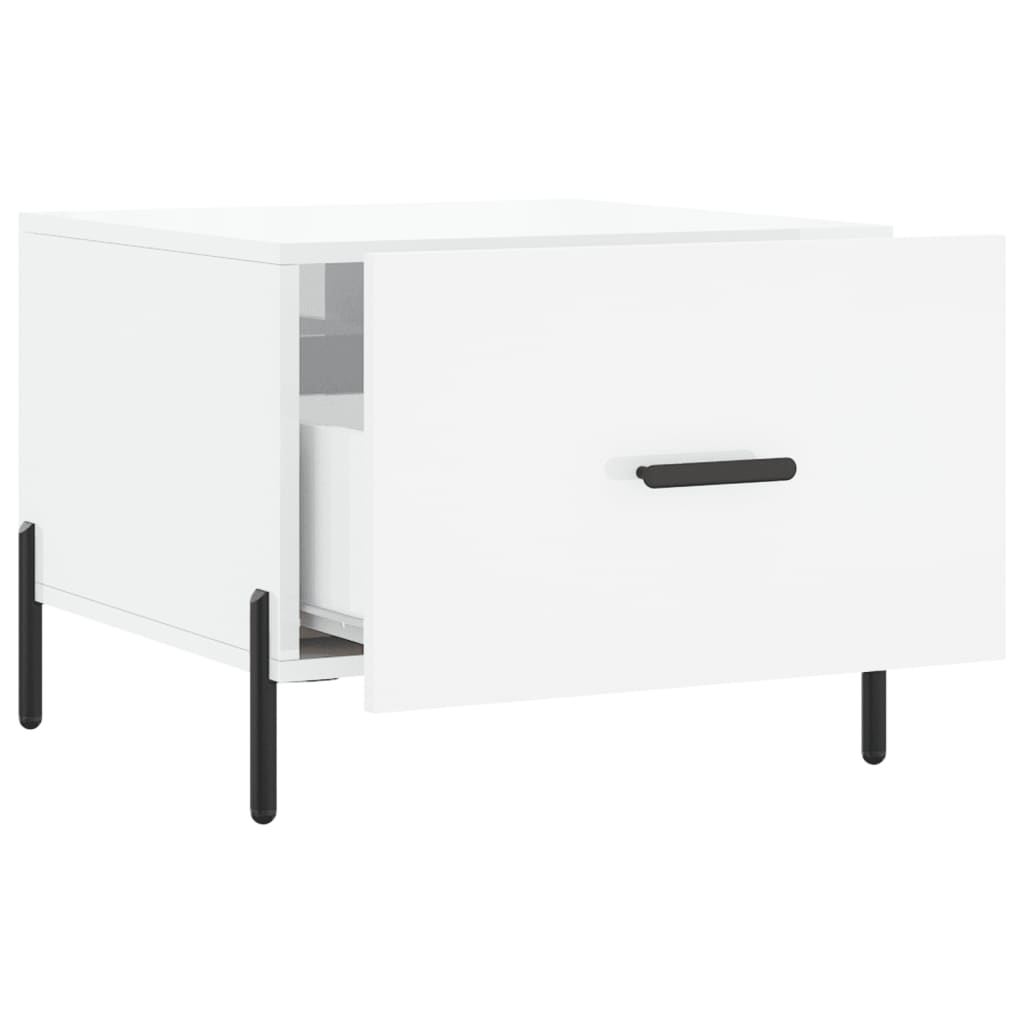 vidaXL Coffee Table High Gloss White 50x50x40 cm Engineered Wood 6