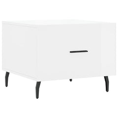 vidaXL Coffee Table High Gloss White 50x50x40 cm Engineered Wood 2
