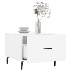 vidaXL Coffee Table High Gloss White 50x50x40 cm Engineered Wood 4