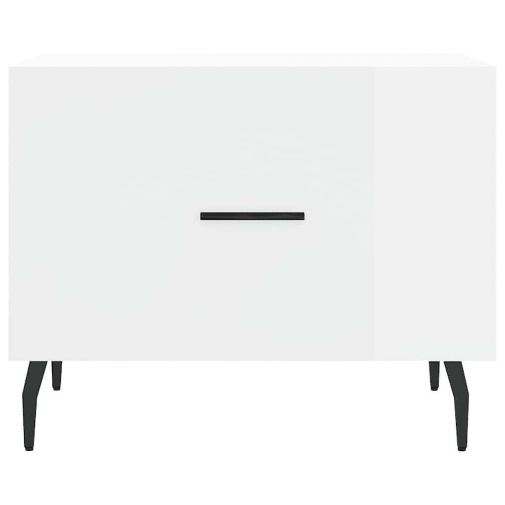 vidaXL Coffee Table High Gloss White 50x50x40 cm Engineered Wood 5