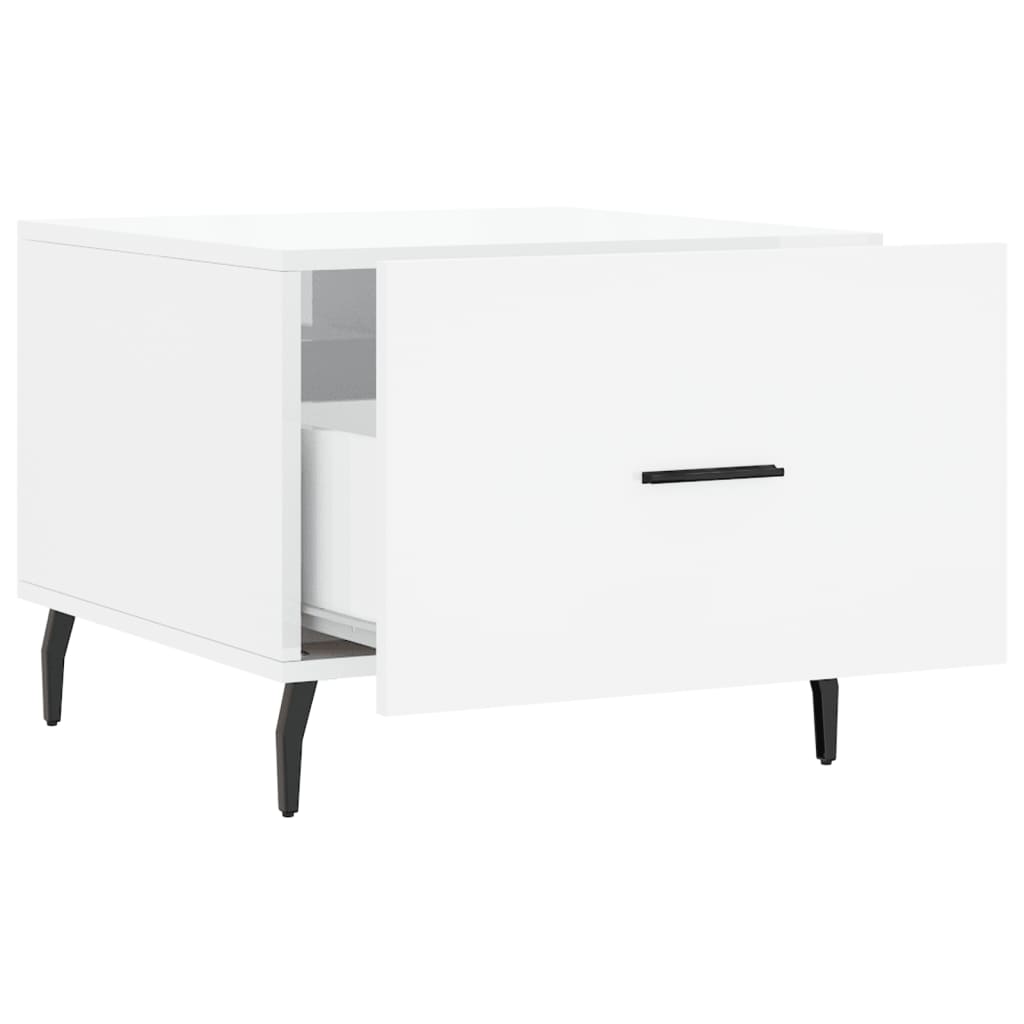 vidaXL Coffee Table High Gloss White 50x50x40 cm Engineered Wood 6