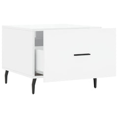 vidaXL Coffee Table High Gloss White 50x50x40 cm Engineered Wood 6