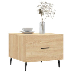 vidaXL Coffee Table Sonoma Oak 50x50x40 cm Engineered Wood 3