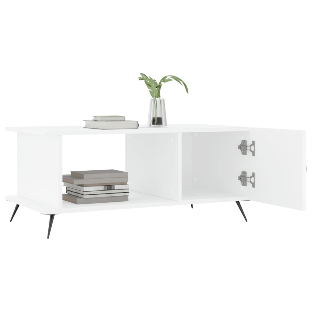 vidaXL Coffee Table White 90x50x40 cm Engineered Wood 4