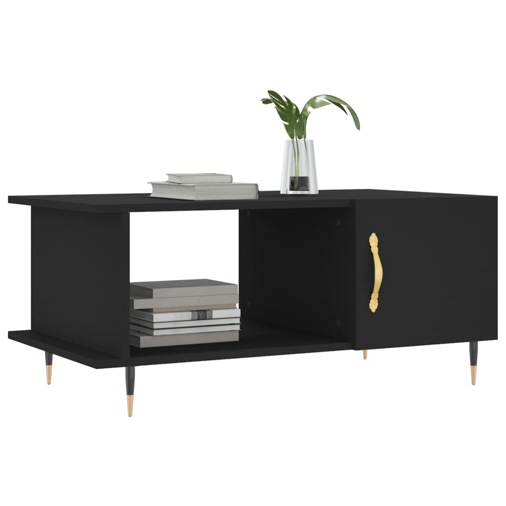vidaXL Coffee Table Black 90x50x40 cm Engineered Wood 3
