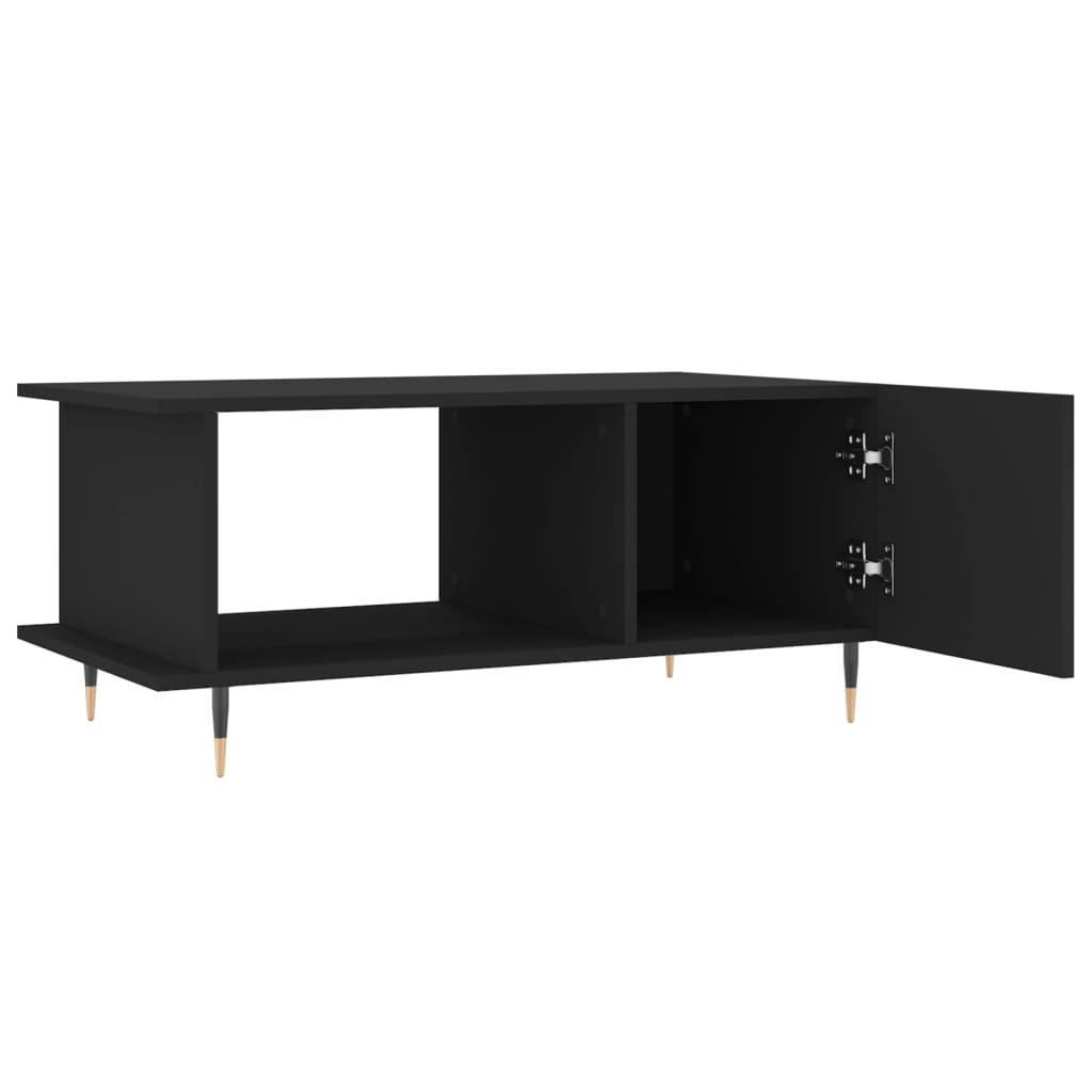 vidaXL Coffee Table Black 90x50x40 cm Engineered Wood 6