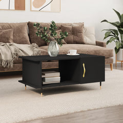 vidaXL Coffee Table Black 90x50x40 cm Engineered Wood 1