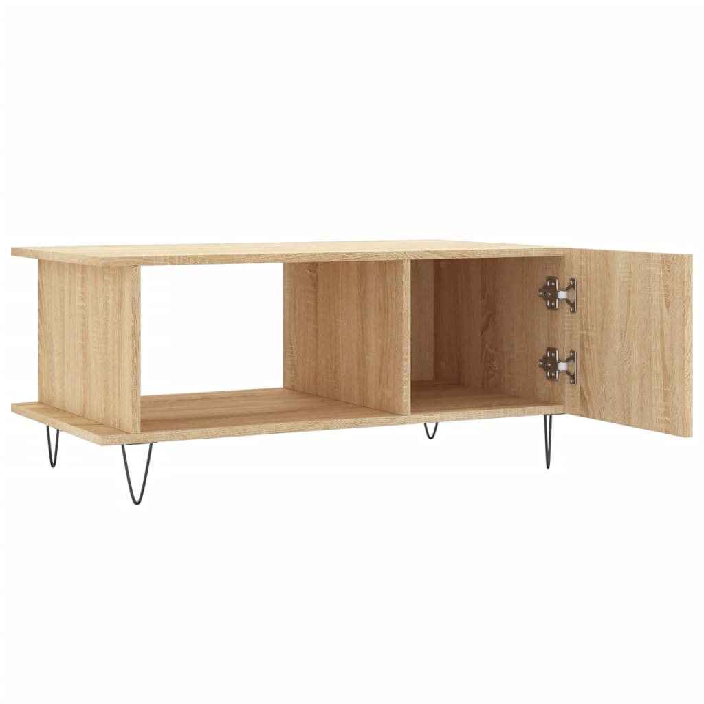 vidaXL Coffee Table Sonoma Oak 90x50x40 cm Engineered Wood 6