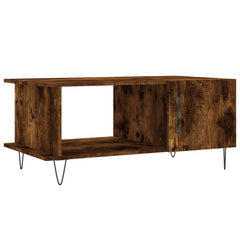 vidaXL Coffee Table Smoked Oak 90x50x40 cm Engineered Wood 2