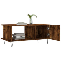 vidaXL Coffee Table Smoked Oak 90x50x40 cm Engineered Wood 4