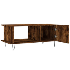 vidaXL Coffee Table Smoked Oak 90x50x40 cm Engineered Wood 6