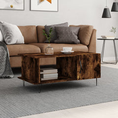 vidaXL Coffee Table Smoked Oak 90x50x40 cm Engineered Wood 1