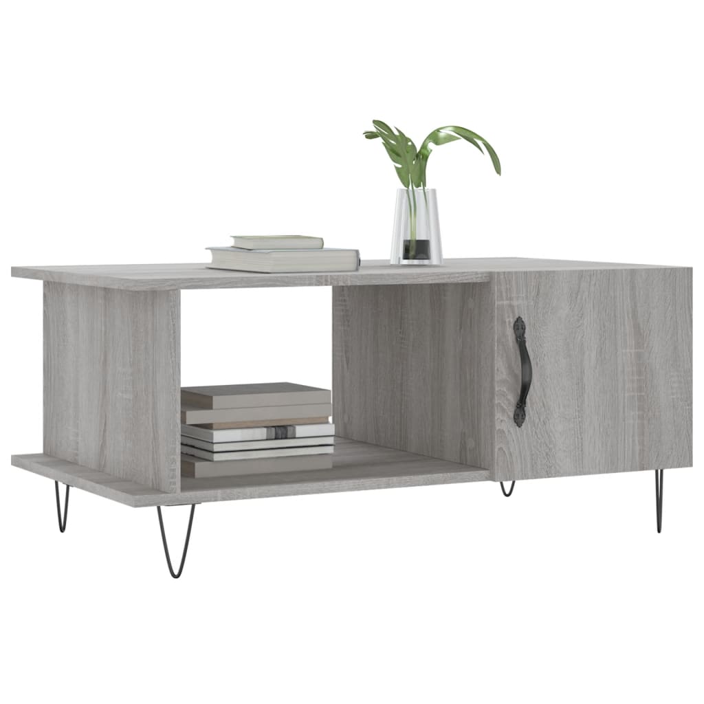 vidaXL Coffee Table Grey Sonoma 90x50x40 cm Engineered Wood 3