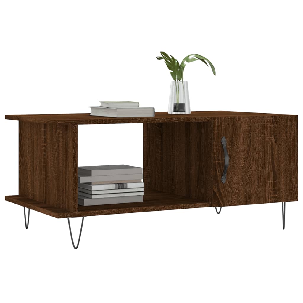vidaXL Coffee Table Brown Oak 90x50x40 cm Engineered Wood 3
