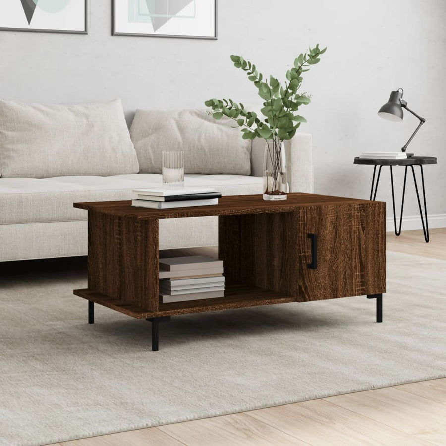 vidaXL Coffee Table Brown Oak 90x50x40 cm Engineered Wood 1