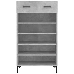 vidaXL Shoe Cabinet Concrete Grey 60x35x105 cm Engineered Wood 6