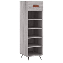 vidaXL Shoe Cabinet Grey Sonoma 30x35x105 cm Engineered Wood 2