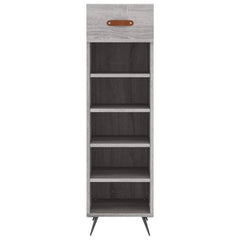 vidaXL Shoe Cabinet Grey Sonoma 30x35x105 cm Engineered Wood 4
